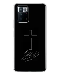 Чехол для Xiaomi POCO X3 GT с картинкой «Графический крест Jesus» Чехол для Xiaomi POCO X3 GT с картинкой «Графический крест Jesus»