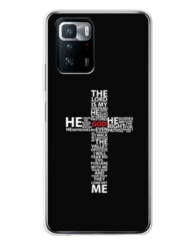 Чехол для Xiaomi POCO X3 GT с картинкой «Текстовый крест» Чехол для Xiaomi POCO X3 GT с картинкой «Текстовый крест»