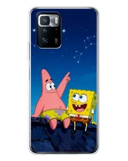Чехол для Xiaomi POCO X3 GT с картинкой «Губка Боб и Патрик ночью» Чехол для Xiaomi POCO X3 GT с картинкой «Губка Боб и Патрик ночью»