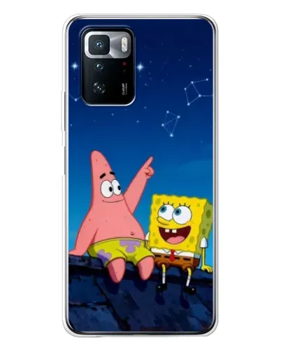 Чехол для Xiaomi POCO X3 GT с картинкой «Губка Боб и Патрик ночью» Чехол для Xiaomi POCO X3 GT с картинкой «Губка Боб и Патрик ночью»