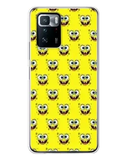 Чехол для Xiaomi POCO X3 GT с картинкой «Паттерн Губка Боб»