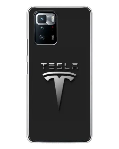 Чехол для Xiaomi POCO X3 GT с картинкой «Стальной логотип Tesla» Чехол для Xiaomi POCO X3 GT с картинкой «Стальной логотип Tesla»