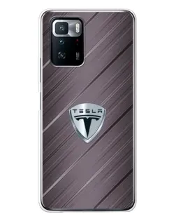 Чохол для Xiaomi POCO X3 GT з картинкою «Металева текстура Tesla»