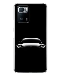 Чохол для Xiaomi POCO X3 GT з картинкою «Фари Tesla Night»