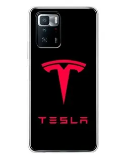 Чохол для Xiaomi POCO X3 GT з картинкою «Tesla Red Logo»