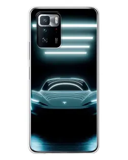 Чохол для Xiaomi POCO X3 GT з картинкою «Tesla в неоні»
