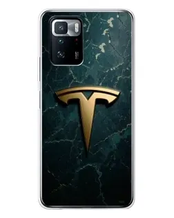 Чохол для Xiaomi POCO X3 GT з картинкою «Мармурова Tesla Gold»