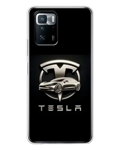 Чехол для Xiaomi POCO X3 GT с картинкой «Tesla — серебристое авто» Чехол для Xiaomi POCO X3 GT с картинкой «Tesla — серебристое авто»