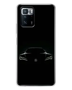 Чехол для Xiaomi POCO X3 GT с картинкой «Mercedes — силуэт авто» Чехол для Xiaomi POCO X3 GT с картинкой «Mercedes — силуэт авто»