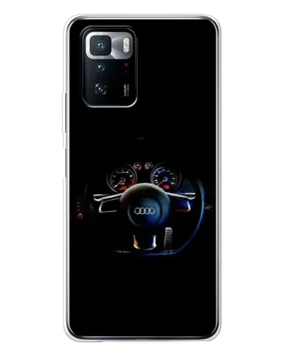 Чехол для Xiaomi POCO X3 GT с картинкой «Салон Audi — руль»