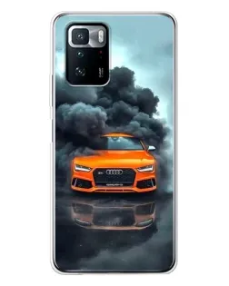 Чехол для Xiaomi POCO X3 GT с картинкой «Audi в облаках дыма»