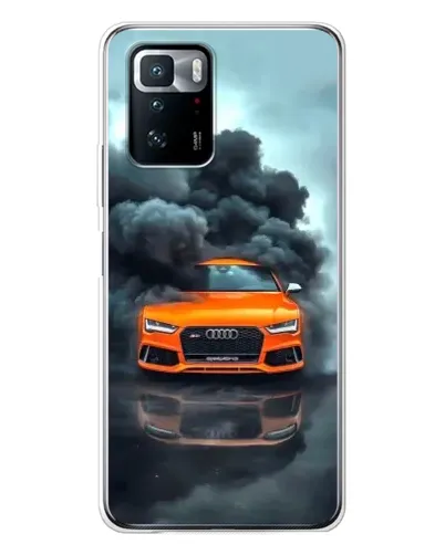Чехол для Xiaomi POCO X3 GT с картинкой «Audi в облаках дыма»