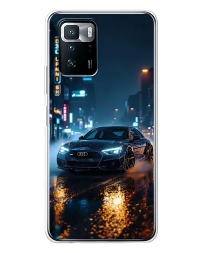 Чехол для Xiaomi POCO X3 GT с картинкой «Ночной город и Audi»