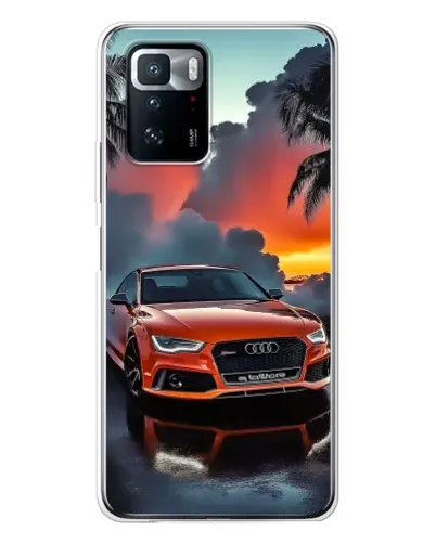Чехол для Xiaomi POCO X3 GT с картинкой «Audi — закат»