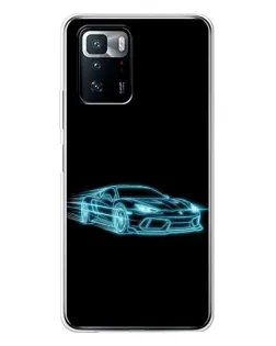 Чехол для Xiaomi POCO X3 GT с картинкой «Неоновый контур Lamborghini» Чехол для Xiaomi POCO X3 GT с картинкой «Неоновый контур Lamborghini»