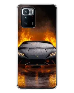Чехол для Xiaomi POCO X3 GT с картинкой «Lamborghini в огне» Чехол для Xiaomi POCO X3 GT с картинкой «Lamborghini в огне»