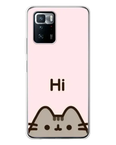Чехол для Xiaomi POCO X3 GT с картинкой «Пушин говорит Hi» Чехол для Xiaomi POCO X3 GT с картинкой «Пушин говорит Hi»