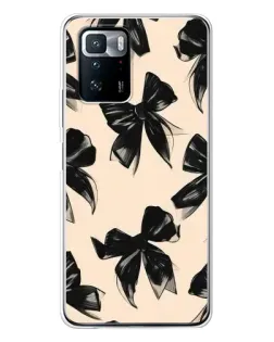 Чехол для Xiaomi POCO X3 GT с картинкой «Паттерн черные банты» Чехол для Xiaomi POCO X3 GT с картинкой «Паттерн черные банты»