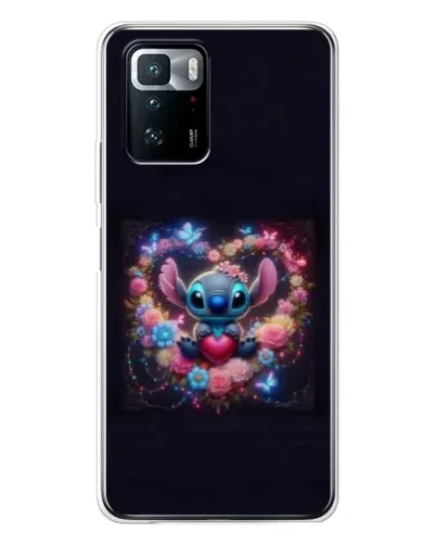 Чехол для Xiaomi POCO X3 GT с картинкой «Stitch в цветах» Чехол для Xiaomi POCO X3 GT с картинкой «Stitch в цветах»
