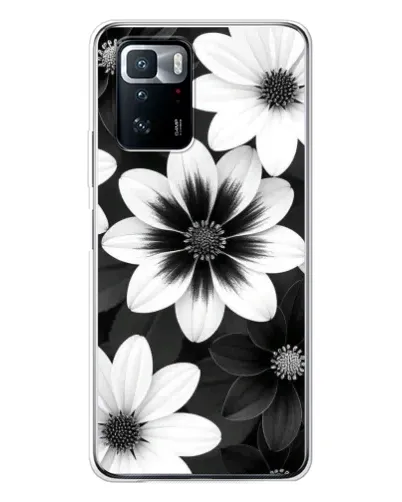 Чехол для Xiaomi POCO X3 GT с картинкой «Монохромные астры» Чехол для Xiaomi POCO X3 GT с картинкой «Монохромные астры»