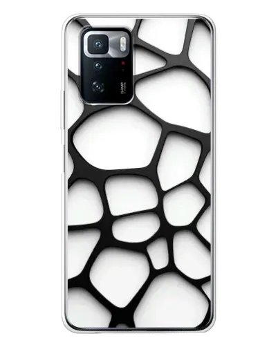 Чехол для Xiaomi POCO X3 GT с картинкой «Белая объемная сетка»