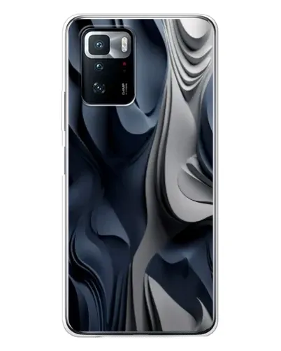 Чехол для Xiaomi POCO X3 GT с картинкой «Объемные синие складки»