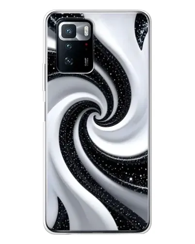 Чехол для Xiaomi POCO X3 GT с картинкой «Черно-белая спираль»