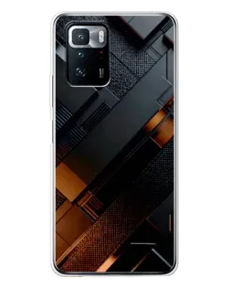 Чехол для Xiaomi POCO X3 GT с картинкой «Черные геометрические блоки»