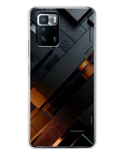 Чехол для Xiaomi POCO X3 GT с картинкой «Черные геометрические блоки»