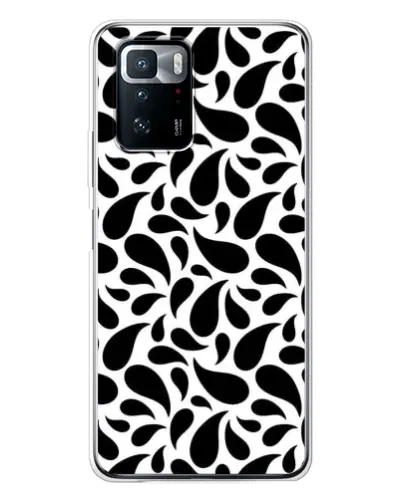 Чехол для Xiaomi POCO X3 GT с картинкой «Контрастные черные капли»