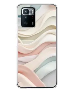 Чехол для Xiaomi POCO X3 GT с картинкой «Пастельные нежные волны»