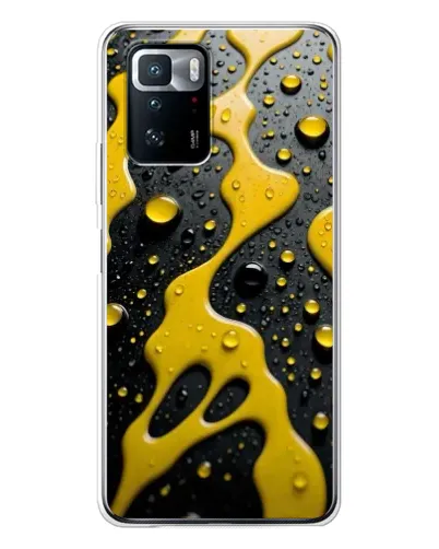 Чехол для Xiaomi POCO X3 GT с картинкой «Жидкое желтое золото»