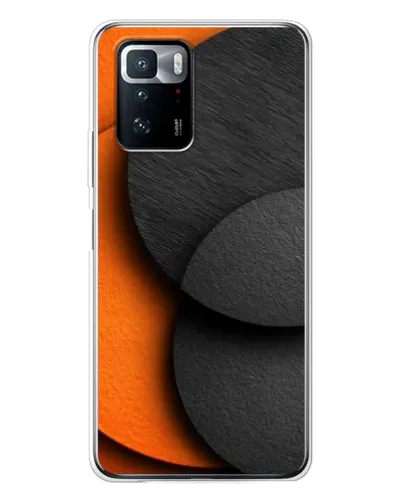 Чехол для Xiaomi POCO X3 GT с картинкой «Геометрия оранжевых кругов»