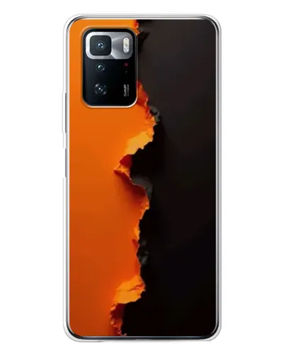 Чехол для Xiaomi POCO X3 GT с картинкой «Оранжевый разлом»