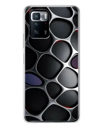 Чехол для Xiaomi POCO X3 GT с картинкой «Объемная темная решетка»