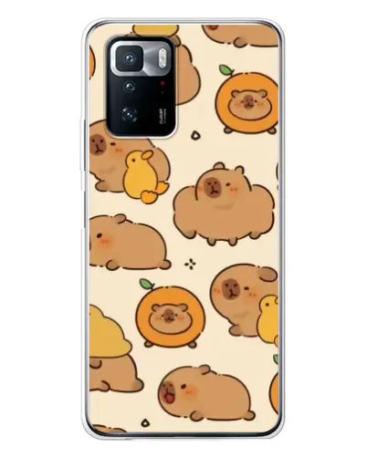 Чехол для Xiaomi POCO X3 GT с картинкой «Капибары с апельсинами»