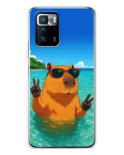 Чохол для Xiaomi POCO X3 GT з картинкою «Морська капібара» Чохол для Xiaomi POCO X3 GT з картинкою «Морська капібара»