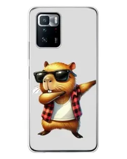 Чохол для Xiaomi POCO X3 GT з картинкою «Капібара репер даб» Чохол для Xiaomi POCO X3 GT з картинкою «Капібара репер даб»
