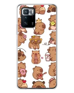 Чохол для Xiaomi POCO X3 GT з картинкою «Стікерпак з капібарами» Чохол для Xiaomi POCO X3 GT з картинкою «Стікерпак з капібарами»
