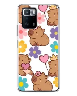 Чохол для Xiaomi POCO X3 GT з картинкою «Квітковий паттерн капібар» Чохол для Xiaomi POCO X3 GT з картинкою «Квітковий паттерн капібар»