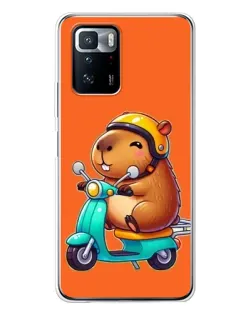 Чохол для Xiaomi POCO X3 GT з картинкою «Капібара на скутері» Чохол для Xiaomi POCO X3 GT з картинкою «Капібара на скутері»