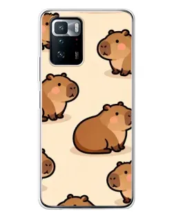 Чохол для Xiaomi POCO X3 GT з картинкою «Паттерн милих капібар» Чохол для Xiaomi POCO X3 GT з картинкою «Паттерн милих капібар»