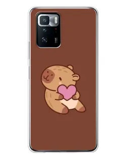 Чохол для Xiaomi POCO X3 GT з картинкою «Капібара з серцем» Чохол для Xiaomi POCO X3 GT з картинкою «Капібара з серцем»