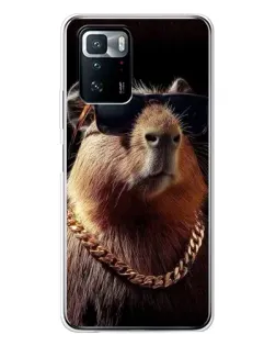 Чохол для Xiaomi POCO X3 GT з картинкою «Капібара золотий ланцюг» Чохол для Xiaomi POCO X3 GT з картинкою «Капібара золотий ланцюг»