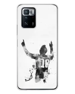 Чохол для Xiaomi POCO X3 GT з картинкою «Чорно-білий силует Мессі» Чохол для Xiaomi POCO X3 GT з картинкою «Чорно-білий силует Мессі»