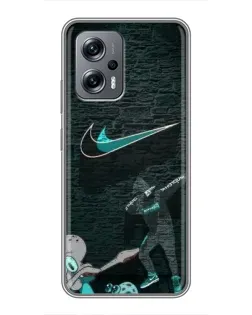 Чехол для Xiaomi POCO X4 GT с картинкой «Спортивный арт Nike»