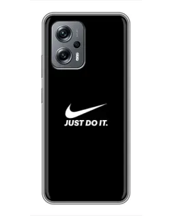 Чехол для Xiaomi POCO X4 GT с картинкой «Минимализм от Nike»