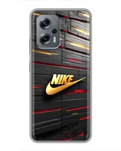 Чехол для Xiaomi POCO X4 GT с картинкой «Золотой Nike на металле»