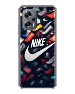 Чехол для Xiaomi POCO X4 GT с картинкой «Коллекция кроссовок Nike»