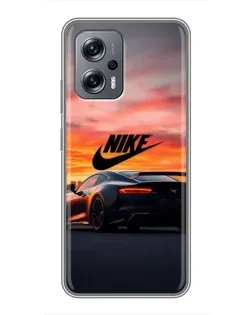 Чехол для Xiaomi POCO X4 GT с картинкой «Nike и суперкар»